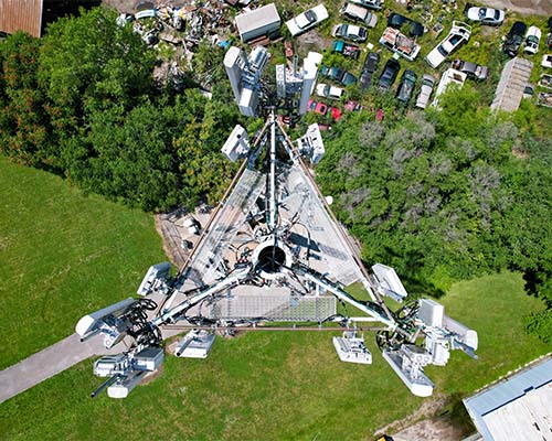 Cell tower top-down inspection